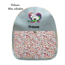 Sac à dos brodé motif licorne