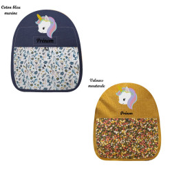 Sac à dos brodé motif licorne