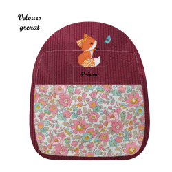 sac à dos façade brodée Renarde