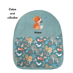sac à dos façade brodée Renarde