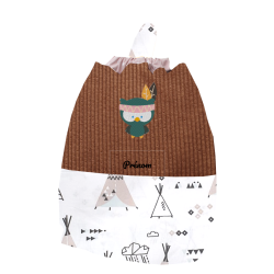 Sac coulissant hibou indien