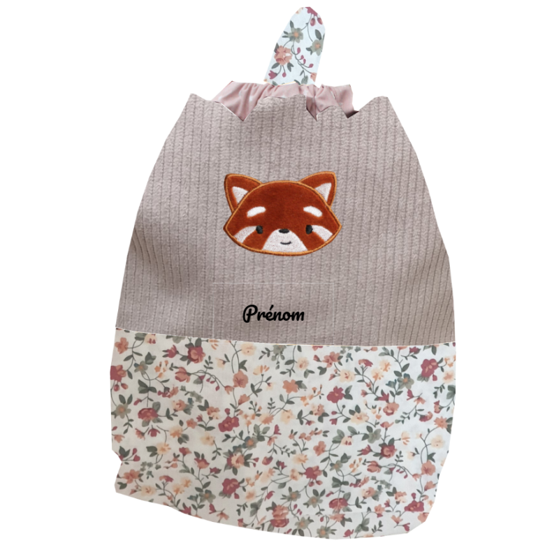 Sac coulissant panda roux Sac coulissant panda roux
