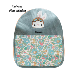 Sac brodé lapin aviateur