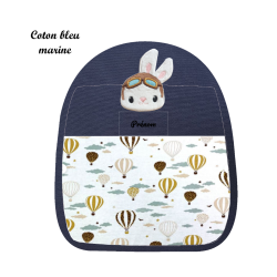 Sac brodé lapin aviateur