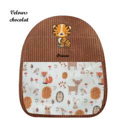 Sac façade brodée tigre