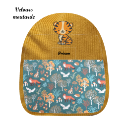 Sac façade brodée tigre