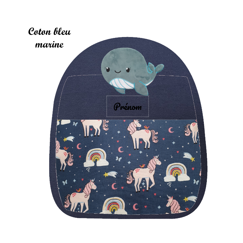Sac brodé baleine