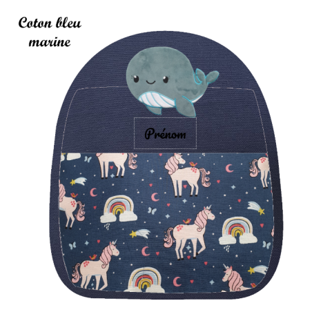 Sac brodé baleine