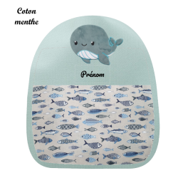 Sac brodé baleine