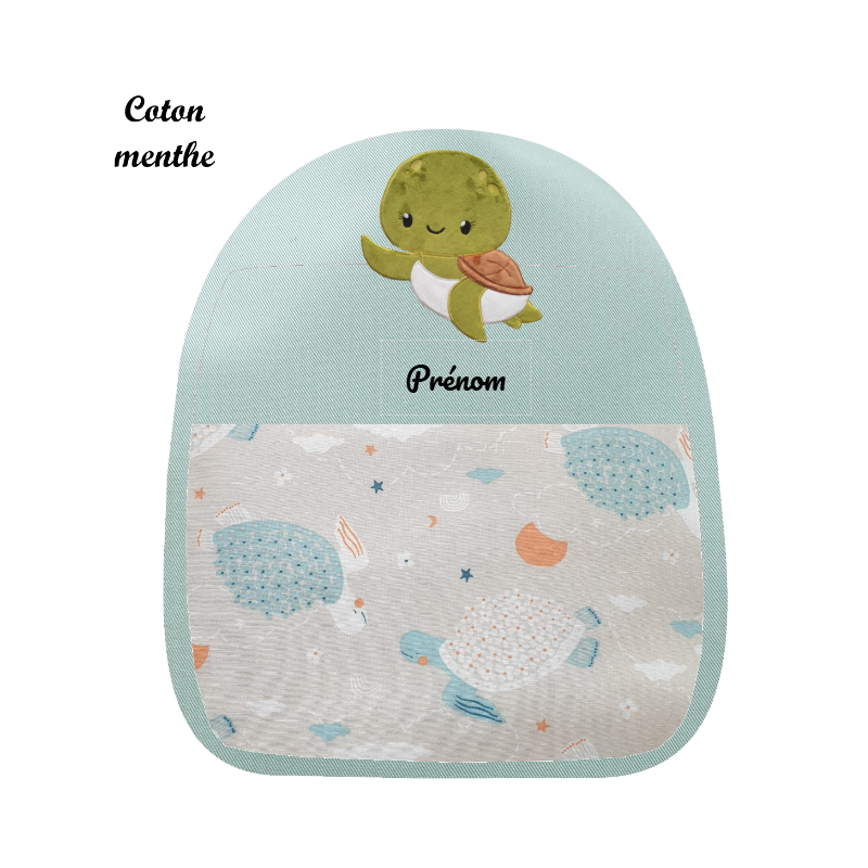 Sac brodé tortue