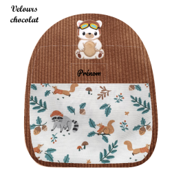 Sac à dos brodé ourson aviateur