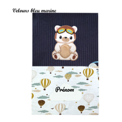 Carnet de santé ourson aviateur