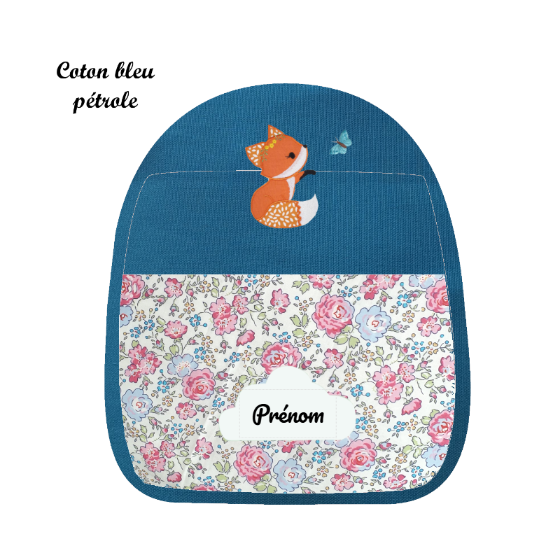 sac à dos façade brodée Renarde