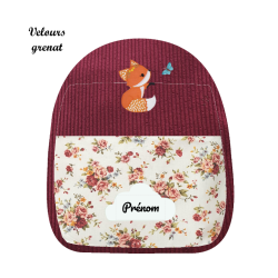 sac à dos façade brodée Renarde
