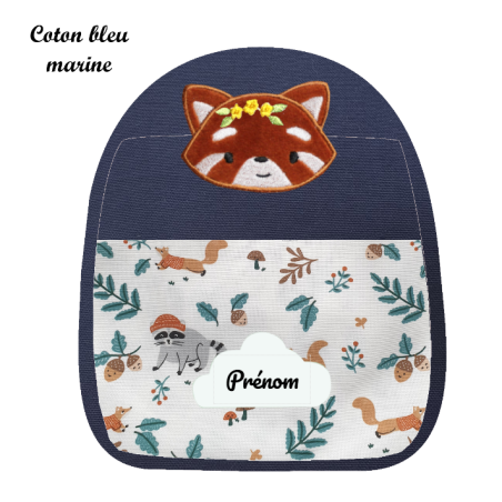 Sac brodé panda rousse