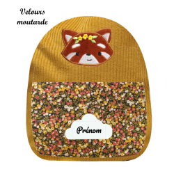 Sac brodé panda rousse