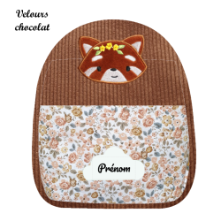 Sac brodé panda rousse