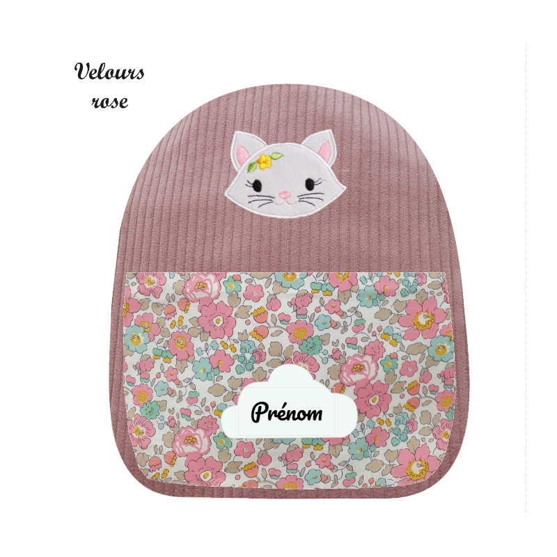 Sac à dos chat brodé Sac à dos chat brodé