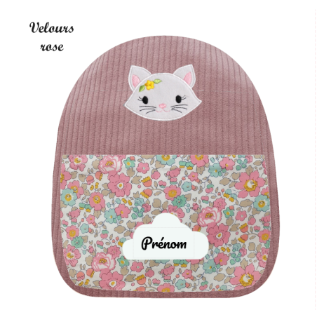 Sac à dos chat brodé