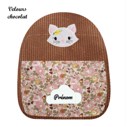 Sac à dos chat brodé