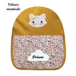Sac à dos chat brodé