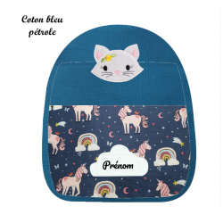 Sac à dos chat brodé