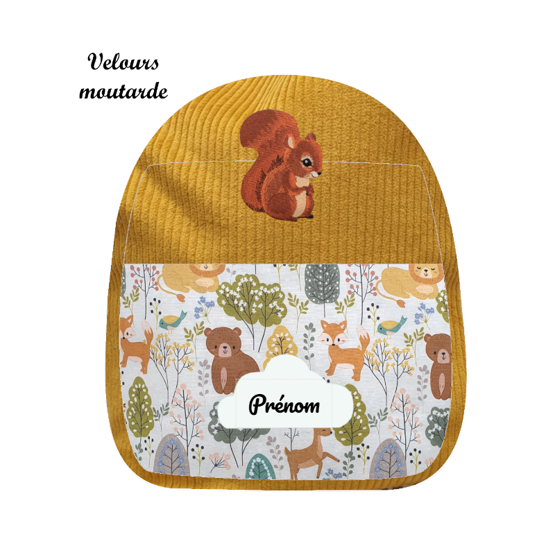 Sac à dos écureuil brodé