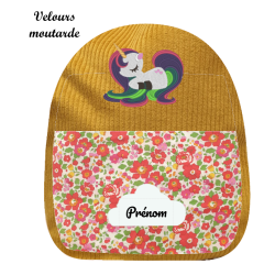 Sac à dos brodé motif licorne
