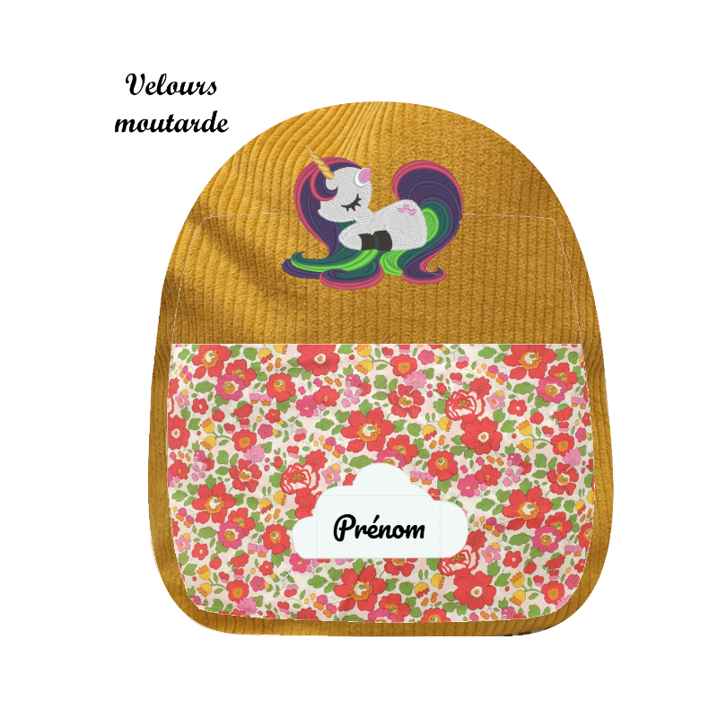 Sac à dos brodé motif licorne Sac à dos brodé motif licorne