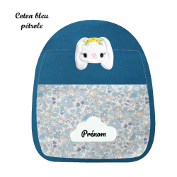 Sac à dos lapinette brodée toute douce