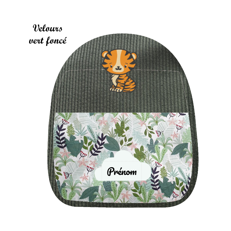Sac façade brodée tigre