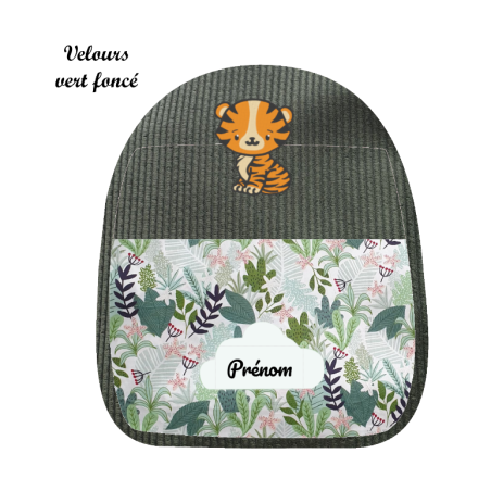 Sac façade brodée tigre