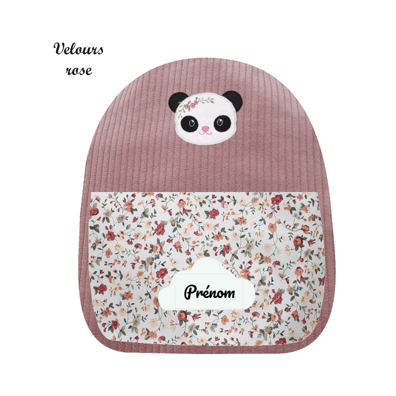 Sac à dos pandaloulette brodée
