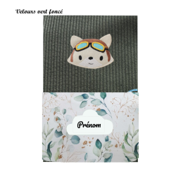 Protège carnet de santé renard aviateur