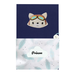 Protège carnet de santé renard aviateur
