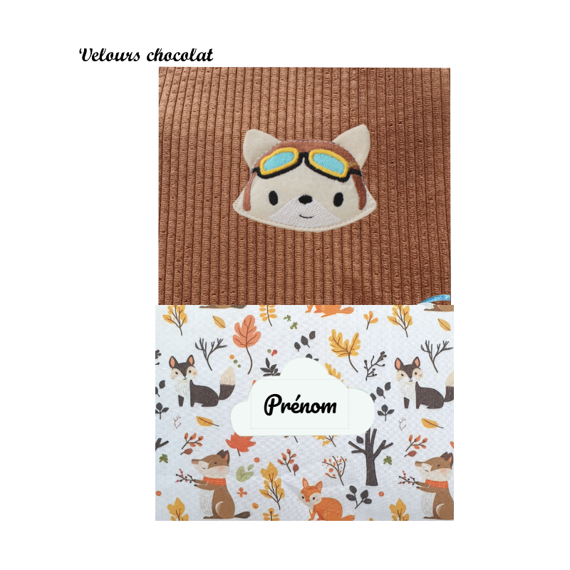 Protège carnet de santé renard aviateur