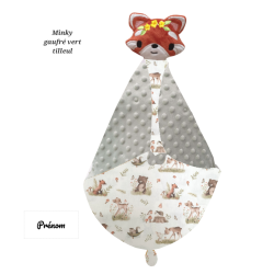 Doudou couverture panda rousse