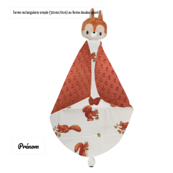 Doudou plaid écureuil