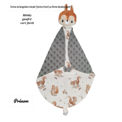 Doudou plaid écureuil