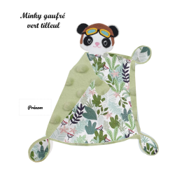 Doudou panda aviateur