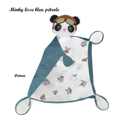 Doudou panda aviateur
