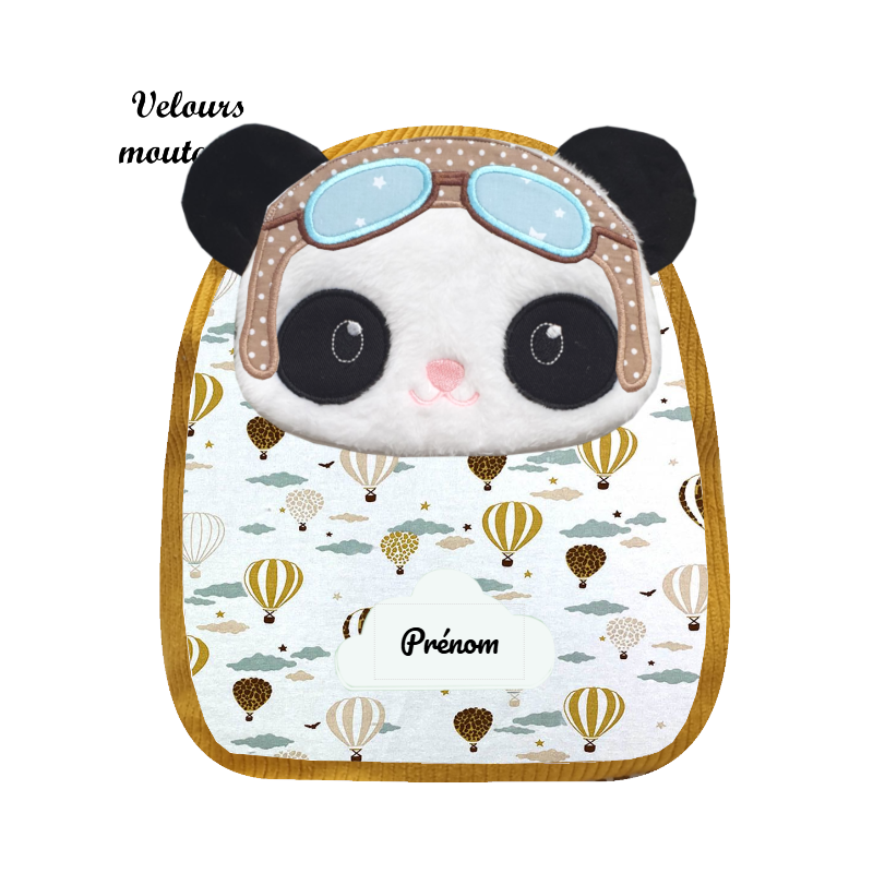 Sac à dos panda aviateur