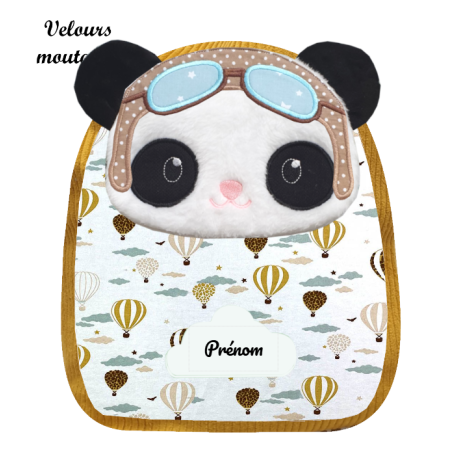 Sac à dos panda aviateur