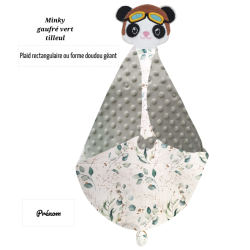 Doudou panda aviateur couverture