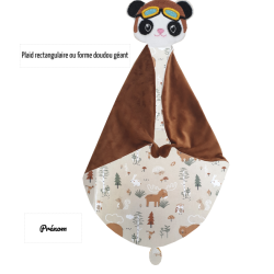 Doudou panda aviateur couverture