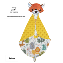 Couverture doudou renard roux
