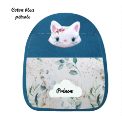 Sac à dos chat brodé