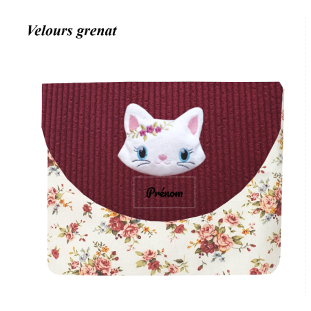 Pochette taille M chat blanc