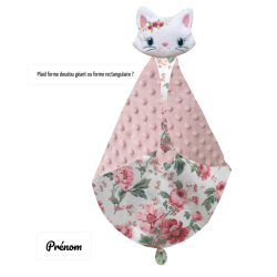 Couverture doudou chat blanc