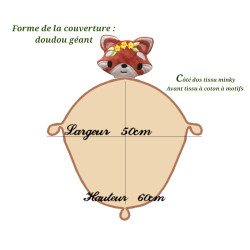 Couverture doudou  panda rousse